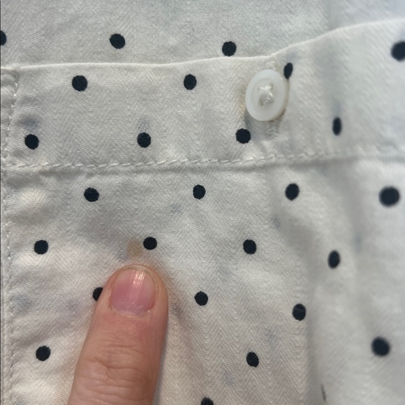 St. John's Bay Cream and Black Polka Dot Shirt size 3X. - Picture 8 of 9